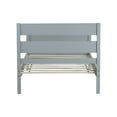 thumbnail image 5 of Miniyam Wood Twin Size Bed with Headboard for Kids and Teens, Gray, 5 of 6