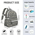 thumbnail image 6 of Cute Pug Puppies Backpack for School,Cute School Bag,Schoolbag with Adjustable Shoulder Straps & Padded Back,13.4"x11"x4.7", 6 of 6