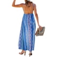 thumbnail image 4 of Lucakuins Vestido sin mangas para mujer, sin mangas, con cuello en V, estampado gráfico, vestido maxi de verano para vacaciones Lucakuins moda, 4 of 5