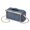 Denim Blue, variant on Wason Genuine Leather Adult Toiletry Case Makeup Bag with Belt, Orange