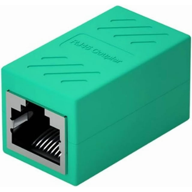 KOMI RJ45 Adaptateur Répartiteur Ethernet, Répartiteur de Câble Ethernet, Tête Traversante/tête en T/une à Deux Rallonges/connexion Tête en T Adaptateur Répartiteur de Réseau (Tête Traversante Vert)