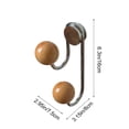 thumbnail image 3 of Ganchos magnéticos de madera con forma de bola,sin necesidad de taladrar.Colgador magnético potente.Gancho metálico inoxidable para toallas,ideal para la puerta del refrigerador,armarios,, 3 of 6