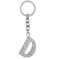 thumbnail image 1 of Porte-clés Strass Design A à Z Pendentif Porte-Clés Anneau pour Décoration de Sac à Main, 1 of 8