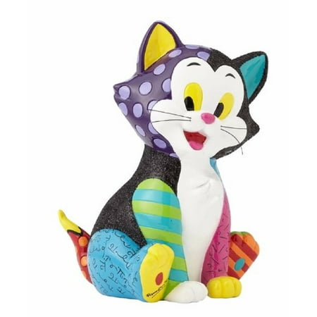 romero britto disney figaro from pinocchio smiling cat pop art