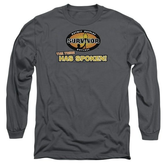 Survivor Men's Tribe Has Spoken Long Sleeve Large Charcoal