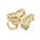 thumbnail image 2 of Brass Micro Pave Clear Cubic Zirconia Pendant with Glass Butterfly Golden Dark Sea Green 11x9.5x3mm Hole: 3.5mm, 2 of 2