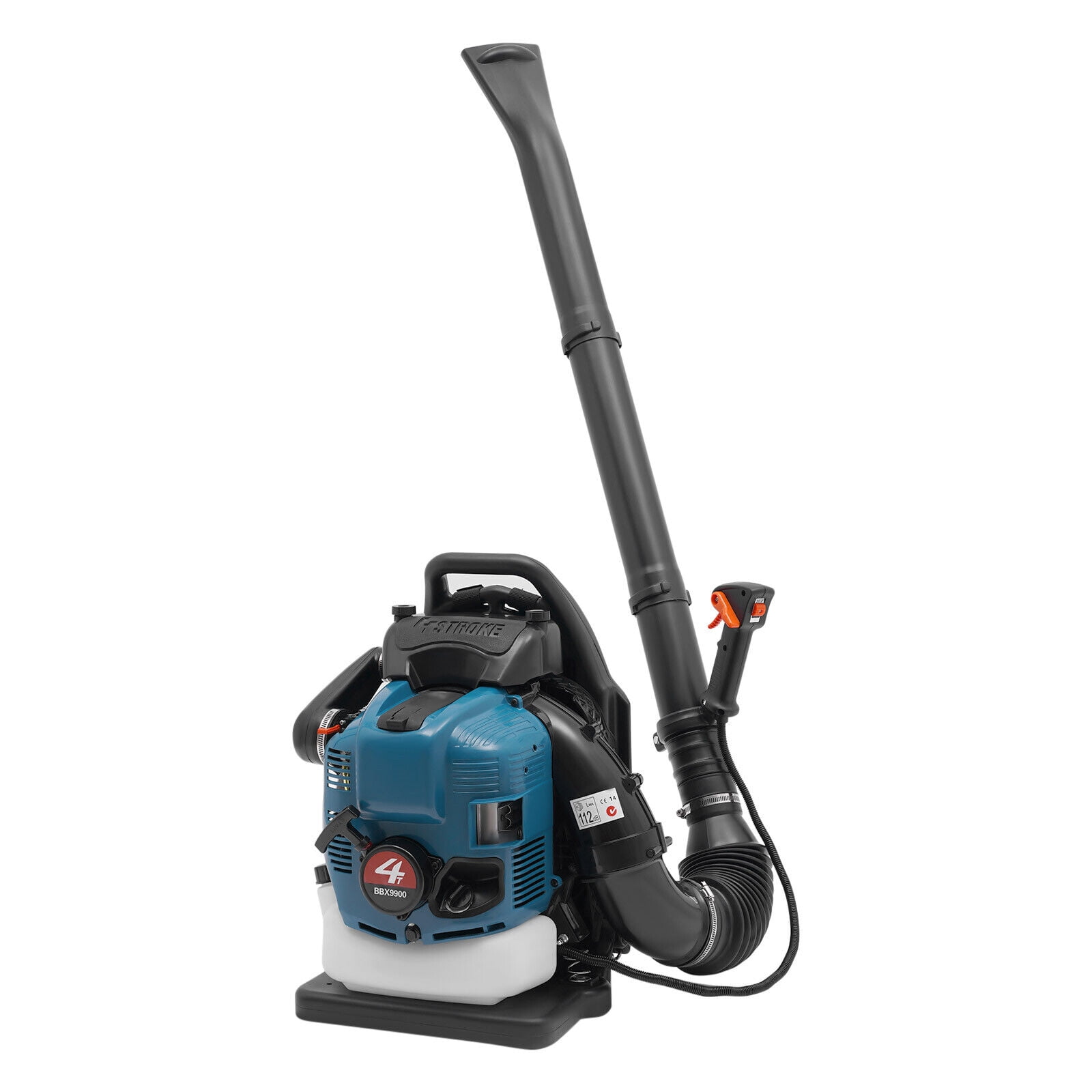 1.9L Gasoline Leaf Blower 4 Stroke Backpack Leaf Blower 75.6CC Backpack Gasoline Engine Leaf Blower, Blue
