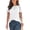 White, variant on Basic T Shirt for Women UPF50+ Sun Protection Summer Short Sleeve Tops - Solid Color Casual Loose Fit Crew Neck Plain Tee (S-2XL)