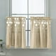 thumbnail image 2 of Cortina de ventana floral semitransparente para cocina Caqui claro - 137x61cm, 2 of 9