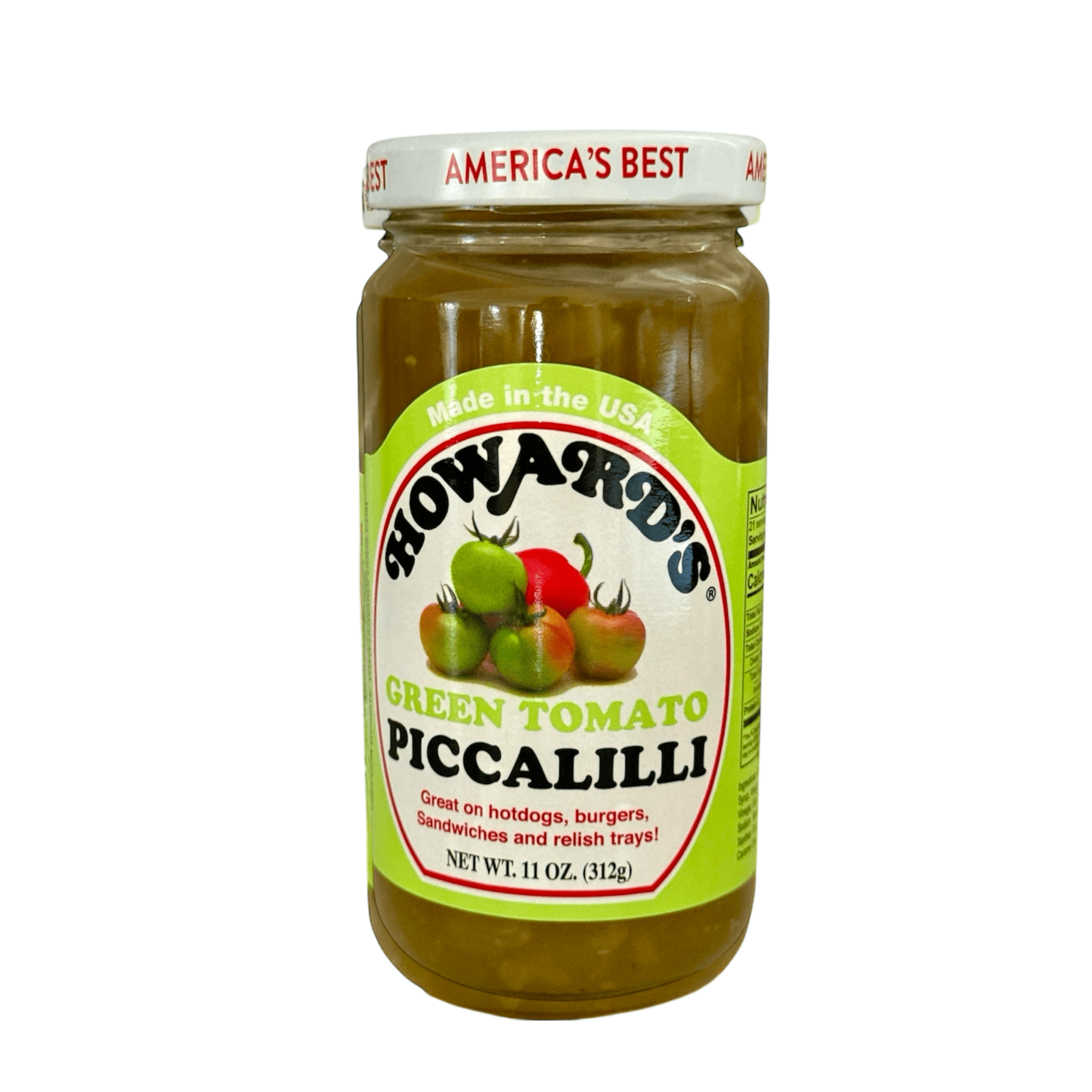 Howard Foods Green Tomato Relish, 11oz - Authentic Southern Style