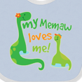 thumbnail image 4 of Inktastic My Memaw Loves Me Grandson Dinosaur Boys Baby Bib, 4 of 4