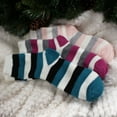 thumbnail image 3 of BambooMN Women's Funky Double Layer Thick Soft Warm Fuzzy Comfy Home Socks, 3 Pairs Asst C, L/XL, 3 of 8
