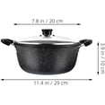 thumbnail image 2 of Non-stick Maifan Mineral Soup Pot with Lid, Large Iron Stockpot for Stewing and Boiling, Double Handle Cooking Pot Suitable for Soups, Porridge, and Stews in Home Kitchen, 2 of 9
