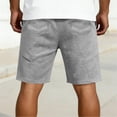 thumbnail image 5 of hoksml Men's Drawstring Textured Sweat Shorts, Diagonal Seam Relaxed Fit Casual Walking Shorts for Sport Daily Wear, 5 of 6