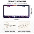 thumbnail image 3 of GZHJMY Mardi Gras License Plate Frames, License Plate Covers, 2 Packs Universal Aluminum Tag Frame with 2 Holes & Screw Caps for Front and Rear Car Tags, Round Hole Decorative, 3 of 7