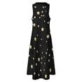 thumbnail image 5 of Robe Étoiles Dorées Été Mignonne Imprimé Étoile Mode Coréenne Bohemia Longues Robes Femmes Robe Maxi Tendance Idée Cadeau, 5 of 5