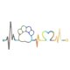 thumbnail image 1 of Etiquetas engomadas lindas del coche Funny Heartbeat Cat Paw Print Dog Paw, 1 of 7