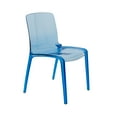 thumbnail image 2 of LeisureMod Murry Modern Lightweight Stackable Dining Side Chair in Transparent Blue, Set of 2, 2 of 10