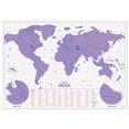 thumbnail image 6 of Luckies Scratch Map | World Travel Map | A3 Poster | Neon Purple, 6 of 6