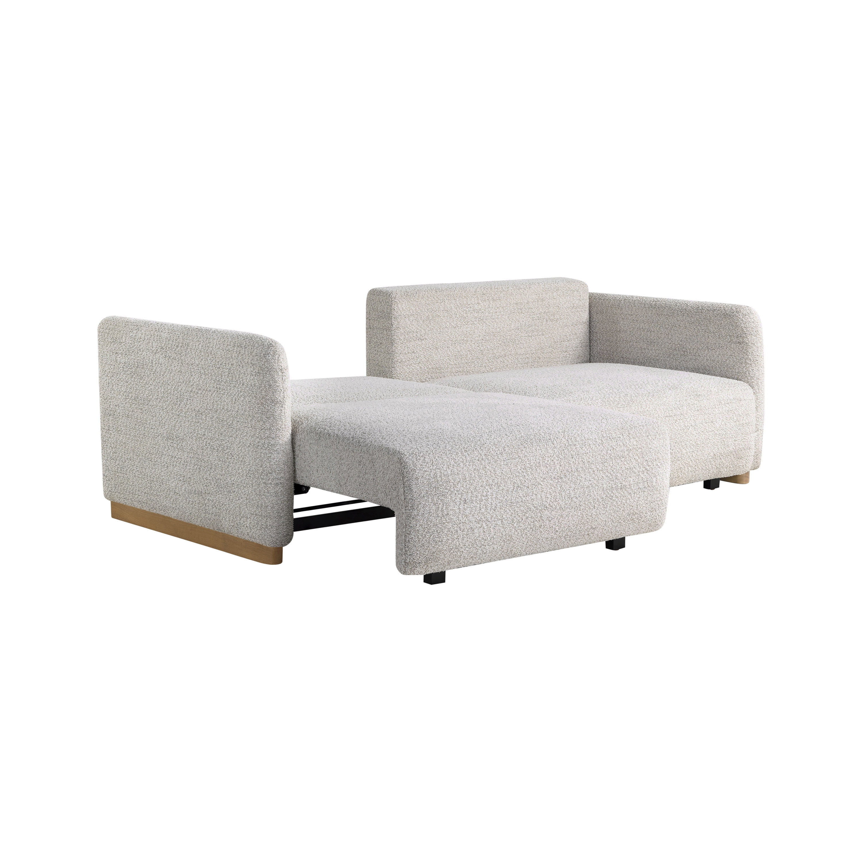 Serta Tatum Modern Convertible Sleeper Sofa, Ivory