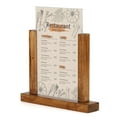 thumbnail image 3 of M&T Displays Contemporary Desktop Menu Holder with Acrylic U Type Pocket, Portrait Table Top Sign Holder, Ad Frame for Restaurant, Store, Wedding, Party, Event (2 Pack) (Dark Wood, 5.5x8.5), 3 of 7