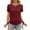 Red, variant on Fesfesfes Womens T Shirt Fashion Women Short Sleeve Round-Neck Solid Casual Elastic Comfy Blouse Womens Athletic Tops 2XL(US:12)