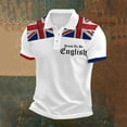 thumbnail image 2 of Male UK Flag Jack Print Casual Bussiness Raglan Sleeve Button Lapel Print Festive Celebration Top, 2 of 2
