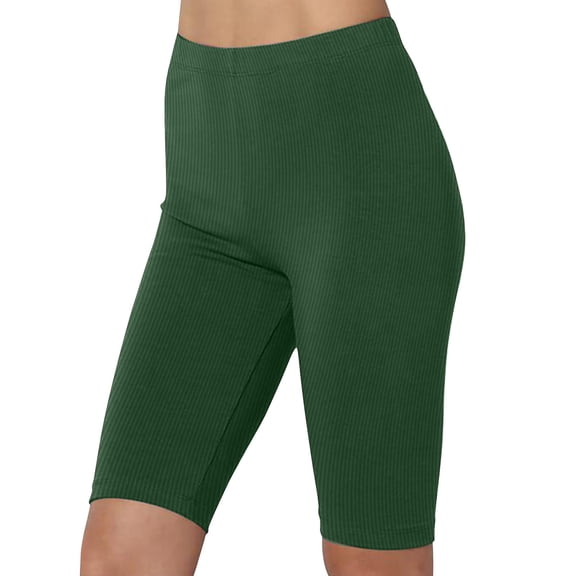 TAGOLD Womens Summer Pants,Women’s Elastic Waist Summer Solid Casual With Outing Half Shorts Pants