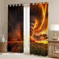 thumbnail image 2 of Homewish Grey Orange Tornado Curtains Pack of 2 (42x84 Each) for Female Men Adults,Natural Disaster Curtains Blackout,Abstract Nature Theme Bedroom Curtains,Lightweight Room Decor, 2 of 6