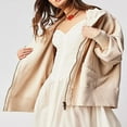 thumbnail image 2 of Veste d'Automne pour Adolescente à Manches Longues Couleur Unie pour Femmes, 2 of 5