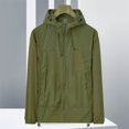 thumbnail image 2 of BADHUB Unisex UPF50+ Sun Protection Outdoor UV Hoodie Jacket for Men Women Lightweight Hiking Fishing Quick Dry Drawstring Long Sleeve Couple Sport Hooded Top L-5XL Army Green, 2 of 6