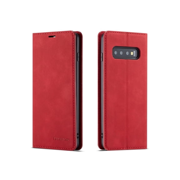 Case for Samsung Galaxy S10 Plus, Premium PU Leather Cover TPU Bumper with Card Holder Kickstand Hidden Magnetic Shockproof Flip Wallet Case for Galaxy S10 Plus / S10 6.4 inch