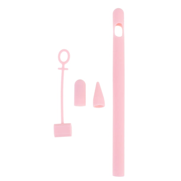 EeaseMX Funda protectora de silicona para lápiz táctil de Apple Pencil, antipérdida, color rosa