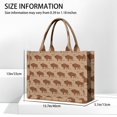 thumbnail image 3 of Large Capacity Tote Bag,Brown Buffalo Pattern Handbag Fashion Luxury Tote Bag,15.7"x13"x 5.1" Inches,Laptop Compatible, 3 of 6