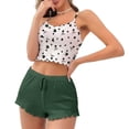 thumbnail image 5 of BaoFuBaoMei Womens Pajama Sets 2 Piece Plus Size Crew Neck Cami and Shorts Sleepwear Floral Print Soft Comfy Lounge Set, 5 of 8