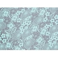 thumbnail image 2 of Zelouf Stencil Floral Print On Sans Crepe  , Sewing, DIY, Crafts Fabric by the Yard, Sunshine/brown, 5 Yard, 2 of 2