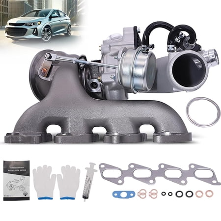 TOPAZ 55565353 Complete Turbo Turbocharger for Chevy Chevrolet Cruze 2011-2019 Sonic 2012-2020 Trax 2013-2021 Buick Encore 2013-2021 1.4L 667-203 with Gasket Kit