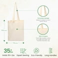 thumbnail image 2 of Canvas Tote Bags Bulk 1 Pack - Large Plain Tote Bags Premium Economical Blank Reusable Grocery Bags, Thick Shopping Canvas Bags for Arts & Craft DIY PromotionDesigned by youself-white, 2 of 5