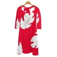 thumbnail image 6 of Lilo Hawaiian Floral Leaves Womens Summer Dress Tie Back A Line Flare Dress, 6 of 9
