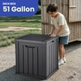 thumbnail image 2 of ModFusion 51 Gallon Outdoor Deck Box, Waterproof Resin Patio Storage Box, Heavy-Duty 330 lb Capacity with Lockable Lid, 2 of 7