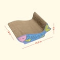thumbnail image 3 of Oodles Fish-Shaped Multicolored Durable Corrugated Cardboard Cat Scratching Pad, One Size, 3 of 13