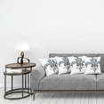 thumbnail image 3 of Ambesonne Retro Throw Pillow Cover 4 Pack, Grunge Renaissance, 20", Blue White Black, 3 of 5