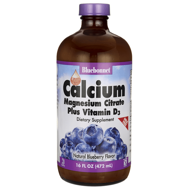Liquid Calcium Magnesium Citrate Vitamin D Blueberry by