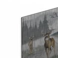 thumbnail image 2 of Luxe Metal Art 'Lodge Landscape II' by Grace Popp, Metal Wall Art Glass, 12" x 12", 2 of 9