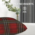 thumbnail image 4 of Christmas Pillow Covers Set of 2 16x16 Inch Throw Pillow Covers Red Tartan Plaid Decorative Pillow Cases Holiday Square Cushion Covers Pillow Protector for Home Couch Sofa Car, 4 of 4