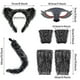 thumbnail image 3 of Disfraz de Hombre Lobo para Hombre, Mujer, Niño y Niña | Diadema con Orejas de Lobo Gris, Guantes, Cola, Máscara y Falda | Tela Suave | Disfraces de Halloween, Fiestas, Juegos de Rol, Carnaval, Masca, 3 of 6