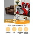 thumbnail image 5 of Red Black Grey Couch Cover for Dogs, Moire Modern Artwork Abstract Washable Sofa Covers Slipcover for Pets Dogs Futon Cover, Couch Recliner Covers, Oversized Chair Slipcover 71"x91", 5 of 9