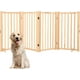 thumbnail image 4 of Historyli Puerta de madera independiente para perros, de 4 paneles con tapete antideslizante, plegable, para interiores, para puertas y escaleras, sin pintura y de madera maciza., 4 of 9