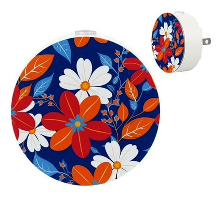 

YZUOUZY Lamp for Bedroom Bedside Lamp Small Lamps Set of 2 Abstract Art Floral Hibiscus