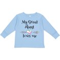 thumbnail image 3 of Inktastic My Great Aunt Loves Me- Heart Boys or Girls Long Sleeve Toddler T-Shirt, 3 of 5